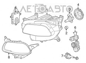 Grila faruri principale dreapta Jeep Cherokee KL 14-18 pre-restilizare, nou, neoriginal