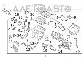 Motorul actuatorului pentru ventilatorul de încălzire al Subaru Forester 19- SK.