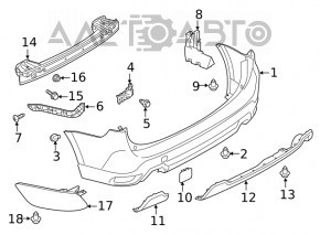 Reflector spate stânga Subaru Forester 19- SK