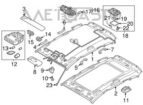 Capota dreapta Hyundai Santa FE Sport 13-18 gri, fara cârlig, ruptă.