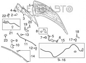 Уплотнитель капота Ford Escape MK3 17-19 рест