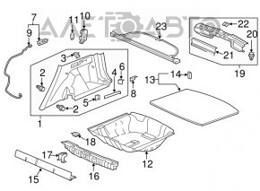 Capac portbagaj Honda CRV 17-22 negru, zgârieturi