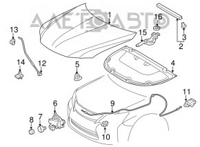 Izolarea capotei Lexus CT200h 11-17