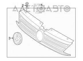 Эмблема решетки радиатора grill VW Passat b8 16-19 USA новый OEM оригинал