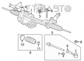 Bară de direcție cu capăt de direcție dreapta BMW 3 F30 12-18