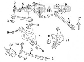 Maneta inferioară sub arc pentru spate dreapta BMW 3 F30 12-14