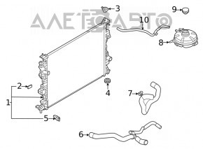 Furtunul de răcire superior al radiatoarelor Ford Escape MK4 20-22 1.5T