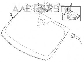 Oglindă interioară pentru Ford Escape MK4 20-22 goală, defectă amalgamă.