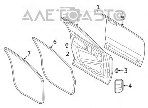 Уплотнитель дверного проема передний левый Ford Escape MK4 20-21