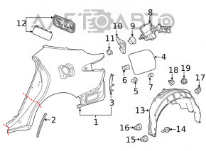 Лючок бензобака Toyota Camry v70 18- новый OEM оригинал