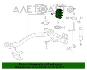 Arcul elicoidal din spatele stânga al Buick Encore 13-19 awd