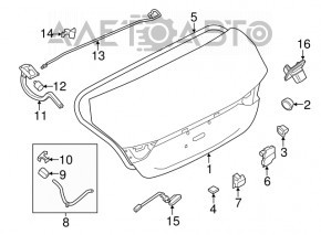 Garnitura capac portbagaj Nissan Maxima A36 16-