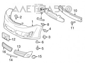 Absorbantul de bara fata pentru Toyota Camry v50 12-14 usa SE