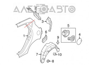 Aripa spate stânga Ford Fiesta 11-19