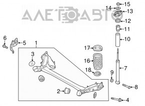 Arc spate stânga Kia Soul 14-19 rigiditate 2 galben-albastru.