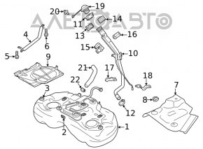 Protecția rezervorului de benzină stânga pentru Subaru Forester 19- SK