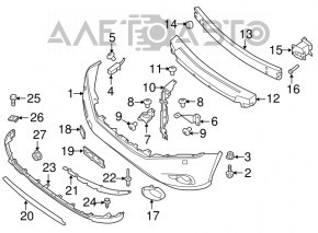 Rama dreapta a farului de ceata pentru Nissan Pathfinder 13-16, nou, aftermarket.