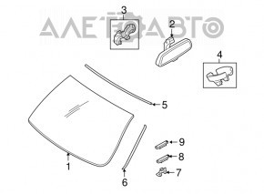 Garnitură de parbriz dreapta BMW X5 E70 07-13 nouă OEM originală