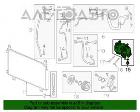 Компрессор кондиционера Honda CRV 17-19 2.4