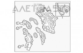 Передняя крышка двигателя Dodge Journey 14-19 3.6