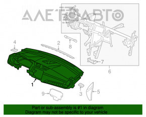 Торпедо передняя панель без AIRBAG Honda CRV 17-2218 стрельнувшая,царапины,черная