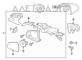 Oglindă laterală dreapta Ford Mustang mk6 15- încălzire, iluminare