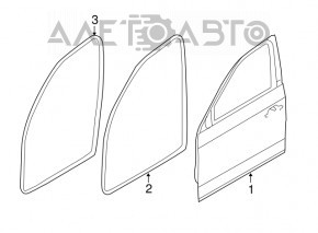 Дверь в сборе передняя левая BMW 3 F30 12-18 черный 475