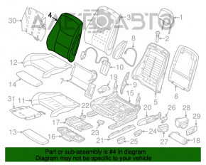 Scaun pasager BMW 3 F30 12-18 fără airbag, electric cu memorie, piele gri, Sport