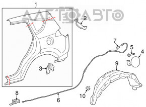 Aripa spate dreapta Toyota Rav4 13-18.