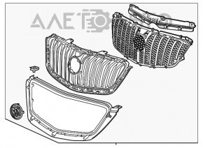 Решетка радиатора grill Buick Encore 13-16