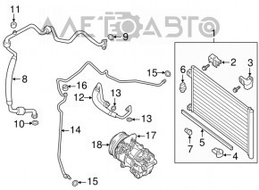 Compresorul de aer condiționat Nissan Sentra 13-19 1.8