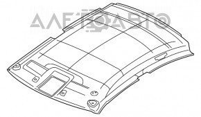 Обшивка потолка Chrysler 300 11-17 под люк черн