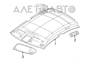 Acoperirea tavanului pentru Chrysler 300 11-17 cu trap negru.