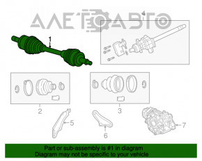 Ax cu roți motrice, față stânga Chrysler 300 11- 3.6 AWD