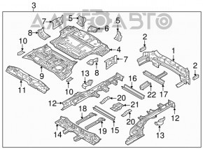 Panoul din spate Kia Sorento 16-18, set de 6 piese