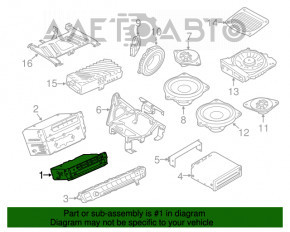 Магнитофон радио BMW 3 F30 12-18 под камеру