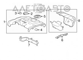 Protecția colectorului de admisie pentru Cadillac ATS 13- 2.0 2.5 are prinderea ruptă.