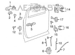 Blocare ușă față dreapta Chevrolet Volt 11-15