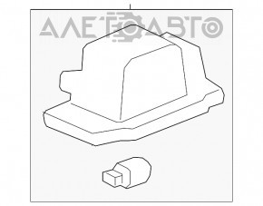 Lumina plăcuță de înmatriculare ușă portbagaj dreapta Chevrolet Equinox 18-21 nou original OEM