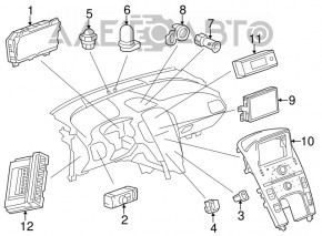 Монитор дисплей голый Chevrolet Volt 11-15