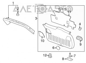 Capacul portbagajului inferior al usii GMC Terrain 10-17 negru