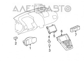 Панель управления GMC Terrain 10-17 без климата, без навигации