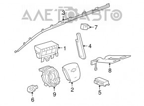 Airbagul de siguranță în volanul șoferului pentru GMC Terrain 10-17.