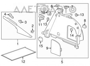 Capac spate stânga Chevrolet Volt 11-15 gri deschis, zgârieturi