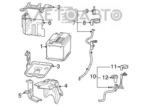 Suport carcasă ECU calculator motor partea de jos GMC Terrain 10-17