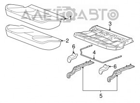 Rândul din spate al scaunelor, al doilea rând, pentru GMC Terrain 14-17, tapițerie din material textil, negru