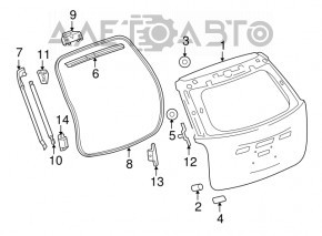 Ușa portbagajului goală GMC Terrain 10-17