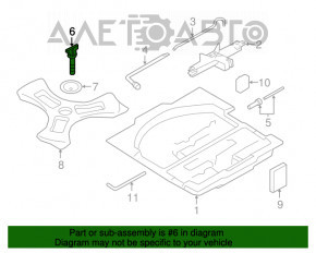 Крепление запасного колеса Subaru Outback 15-19