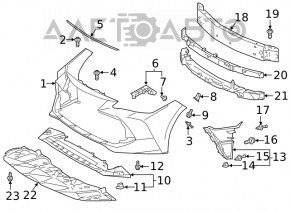 Amplificatorul de bara fata Toyota Camry v70 18- EUR din otel