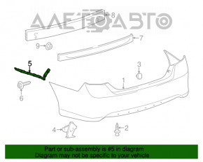 Suportul pentru bara spate stânga Toyota Camry v50 12-14 SUA nou neoriginal